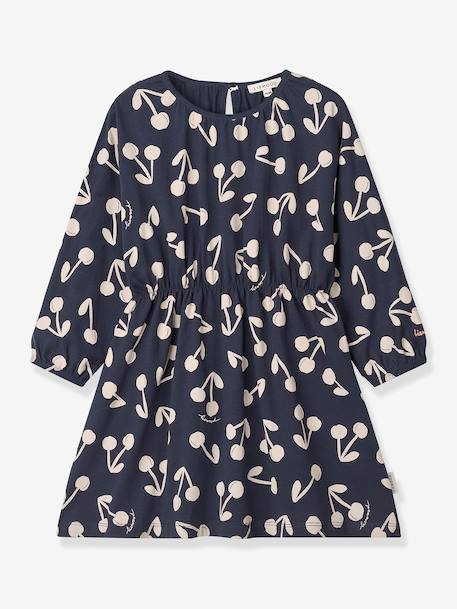 Robe motifs cerises Sadia marine 1 - vertbaudet enfant 