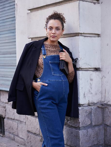 Salopette en jean de grossesse forme large denim brut 9 - vertbaudet enfant 