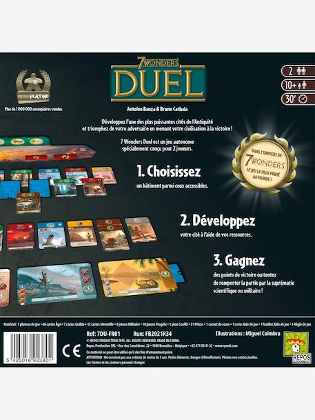 Jeu 7 wonders duel enfant jaune 2 - vertbaudet enfant 