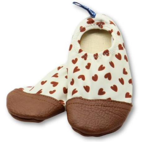 Chaussons tout-terrain les petits cœurs (pointures 24-26) Beige, marron+Blanc, beige, marron+Ecru, beige, marron+Ecru, rouge, marron+Marron, noir+Vert d'eau, écru 16 - vertbaudet enfant 