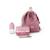 Set boite à goûter enfant avec bouteille, couverts et sac à dos Bleu infinity+Rose blush 6 - vertbaudet enfant 