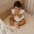 Drap housse indian summer (60 x 120 cm) Beige foncé, blanc 2 - vertbaudet enfant 