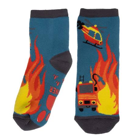 Chaussettes antidérapantes garçon bleu 1/4 ans Multi 2 - vertbaudet enfant 