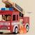 Camion de pompier en bois Rouge 4 - vertbaudet enfant 