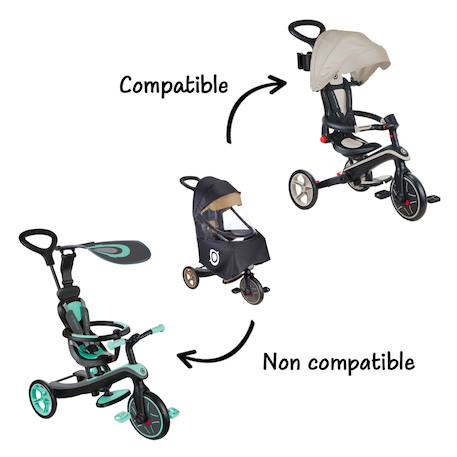 Protection pluie pour tricycle explorer 4 en1 Noir 6 - vertbaudet enfant 