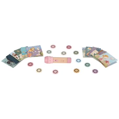 Coffret lampe à histoires fairy garden Bleu, bois+Rose, bois 11 - vertbaudet enfant 