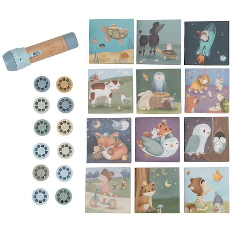 Coffret lampe à histoires fairy garden Bleu, bois+Rose, bois 2 - vertbaudet enfant 