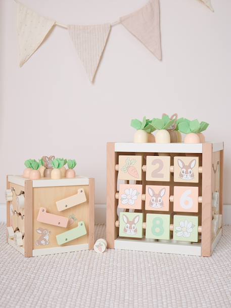 Grand cube d'activités bois fsc® - lapin fine Berry xxl+Chevruil ella xxl+Lapin fine+Lapin fine xxl 20 - vertbaudet enfant 