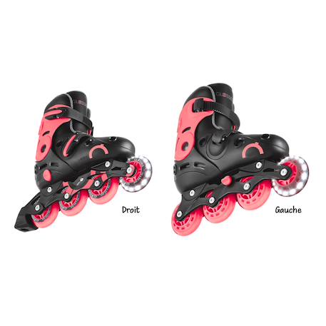 Rollers go skates taille m-l du 34 au 37 Noir-bleu+Noir-gris+Noir-rose 16 - vertbaudet enfant 