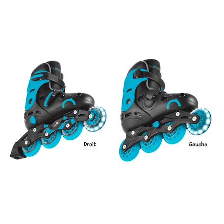 Rollers go skates taille m-l du 34 au 37 Noir-bleu+Noir-gris+Noir-rose 3 - vertbaudet enfant 