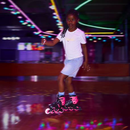 Rollers go skates taille m-l du 34 au 37 Noir-bleu+Noir-gris+Noir-rose 17 - vertbaudet enfant 