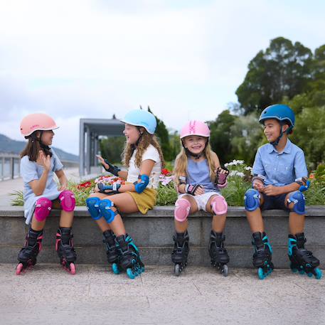 Rollers go skates taille m-l du 34 au 37 Noir-bleu+Noir-gris+Noir-rose 4 - vertbaudet enfant 