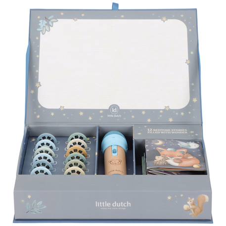 Coffret lampe à histoires fairy garden Bleu, bois+Rose, bois 1 - vertbaudet enfant 