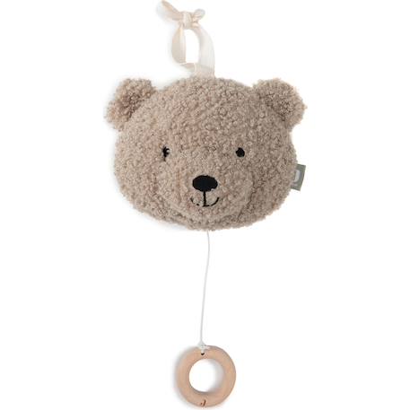 Peluche musicale teddy bear naturel Beige+Ecru+Gris+Rose, noir 6 - vertbaudet enfant 
