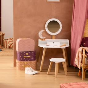 Coiffeuse En Bois Cannage Vertbaudet – Avec Accessoires – Jouet Jeu Table – Neuve