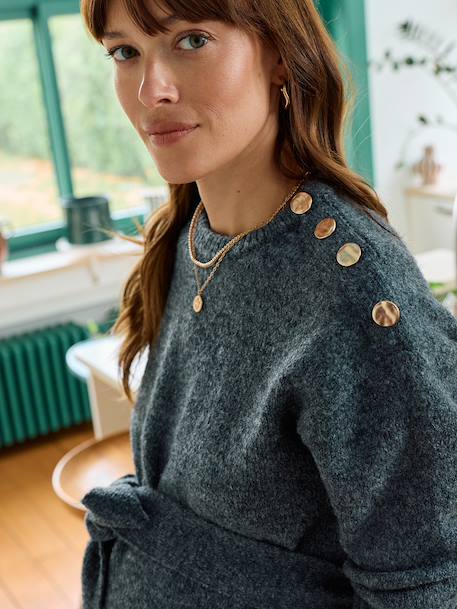 Robe courte en tricot avec laine grossesse anthracite 3 - vertbaudet enfant 