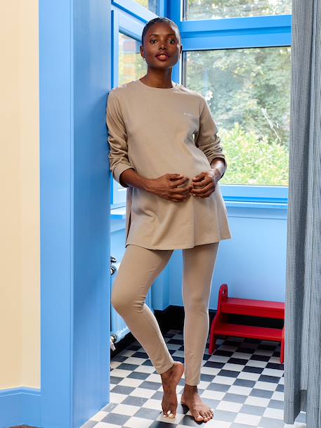 Pyjama 2 pièces de grossesse taupe 1 - vertbaudet enfant 
