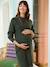 Robe-pull grossesse et allaitement Gris Anthracite+kaki 16 - vertbaudet enfant 