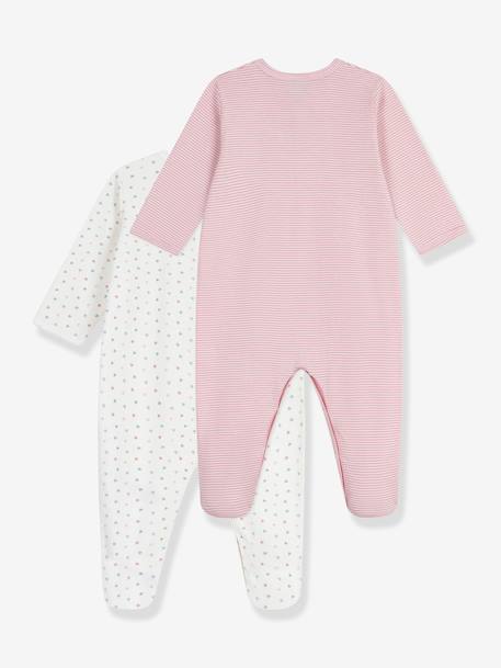 Lot de 2 pyjamas bébé en coton imprimé rose 2 - vertbaudet enfant 