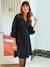Robe courte en gaze de coton grossesse et allaitement bois de rose+noir 8 - vertbaudet enfant 