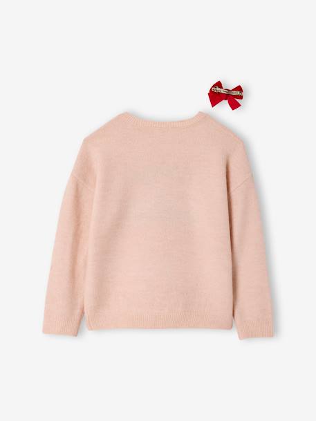 Coffret Noël fille pull jacquard et accessoire écru+rose pâle 12 - vertbaudet enfant 