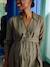 Robe-chemise longue jacquard grossesse et allaitement kaki 6 - vertbaudet enfant 