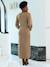 Robe longue de grossesse tricot chiné chocolat 4 - vertbaudet enfant 