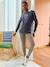 Sweat grossesse motif coeur à coeur anthracite 2 - vertbaudet enfant 
