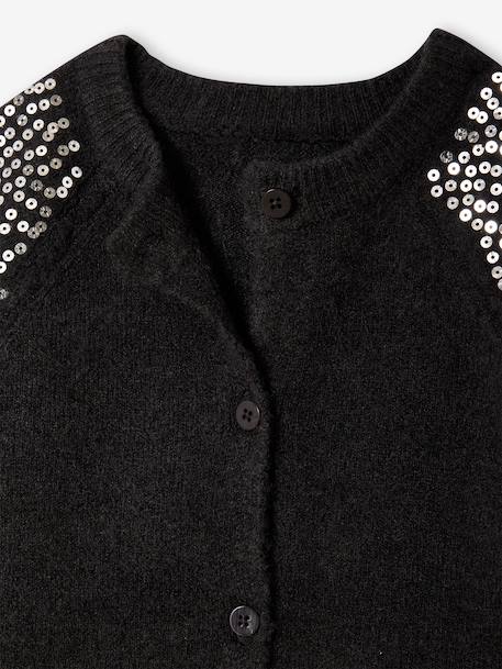 Gilet fille noël à sequins anthracite 3 - vertbaudet enfant 