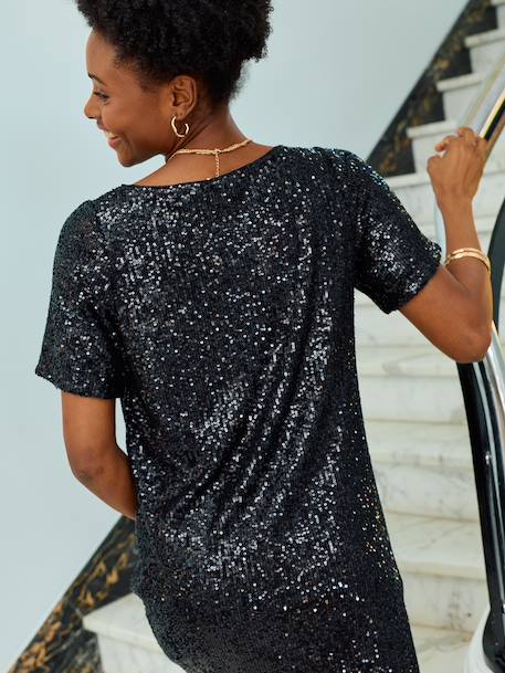 Robe de grossesse en sequins noir+or 5 - vertbaudet enfant 
