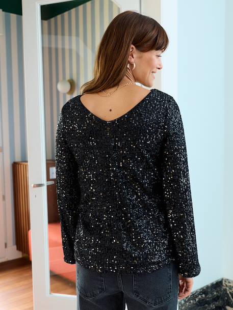 Blouse sequins de grossesse réversible devant/dos noir 7 - vertbaudet enfant 