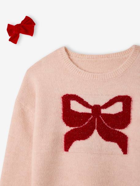Coffret Noël fille pull jacquard et accessoire écru+rose pâle 13 - vertbaudet enfant 