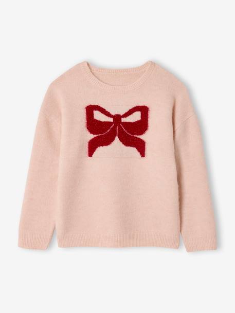 Coffret Noël fille pull jacquard et accessoire écru+rose pâle 11 - vertbaudet enfant 