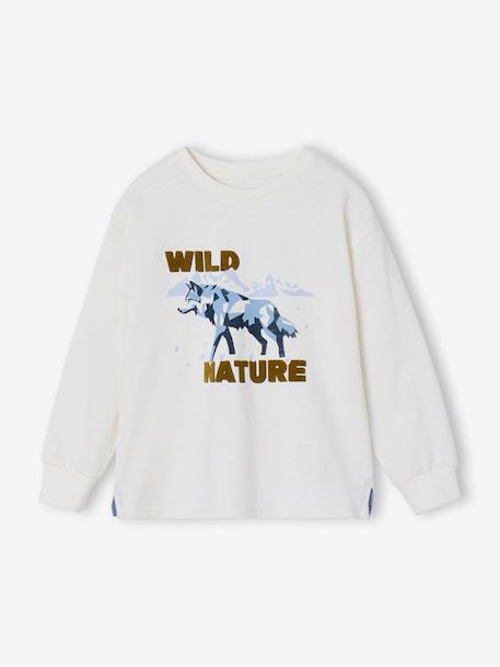 Tee-shirt manches longues garçon écru 3 - vertbaudet enfant 