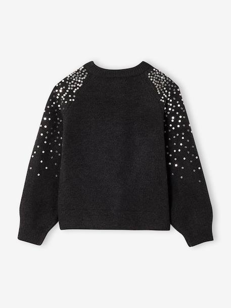 Gilet fille noël à sequins anthracite 2 - vertbaudet enfant 