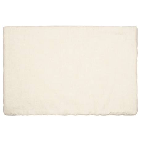 Oreiller plat réversible en lin lavé Beige+Écru+Vert de gris 1 - vertbaudet enfant 