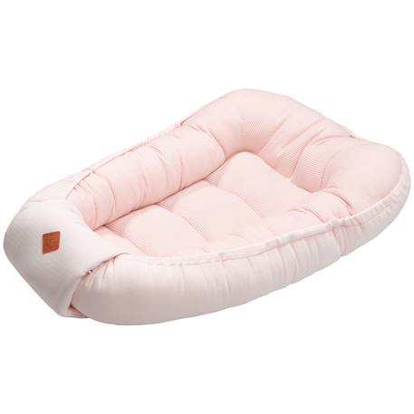 Cocon nid réducteur de lit en coton nid d'abeille Beige+Bleu+Écru+Rose 20 - vertbaudet enfant 