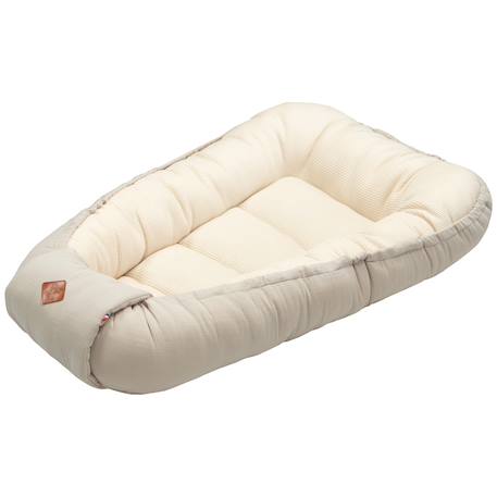 Cocon nid réducteur de lit en coton nid d'abeille Beige+Bleu+Écru+Rose 2 - vertbaudet enfant 