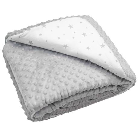 Couverture réversible et ultra douce stella Bleu+Gris+Rose 4 - vertbaudet enfant 