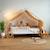 Ciel de lit cabane toile en double gaze pois dorés 420 x 130 cm Blanc à pois or+Camel à pois or 8 - vertbaudet enfant 