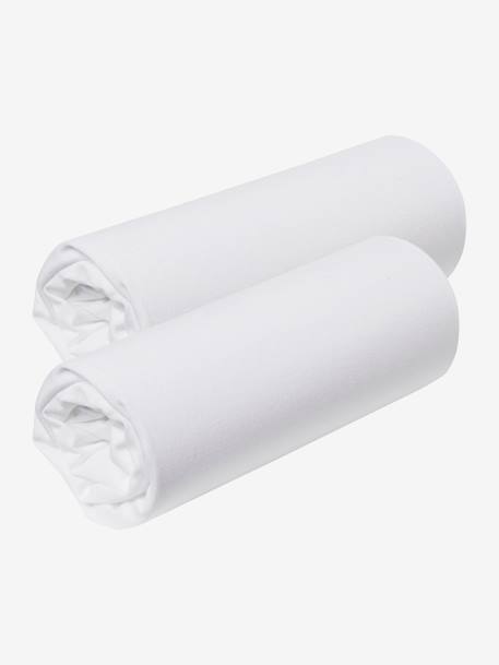Lot de 2 housses pour berceau et cododo en coton bio* blanc+marine/écru+Oies+Teddy 1 - vertbaudet enfant 