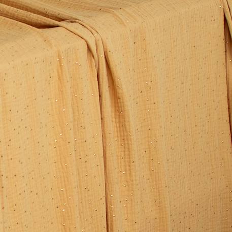 Ciel de lit cabane toile en double gaze pois dorés 420 x 130 cm Blanc à pois or+Camel à pois or 9 - vertbaudet enfant 