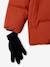 Doudoune garçon à capuche doublée polaire avec moufles ou gants ambre+vert sapin 6 - vertbaudet enfant 