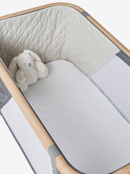 Lot de 2 housses pour berceau et cododo en coton bio* blanc+marine/écru+Oies+Teddy 2 - vertbaudet enfant 