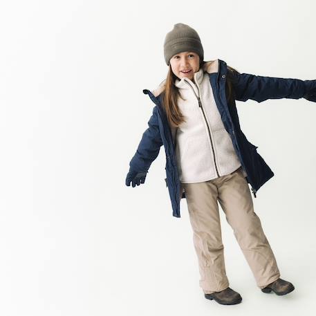 Veste d'hiver avec doublure polaire MATVIKANIA fille MINI A TURE bleu foncé+prune 5 - vertbaudet enfant 