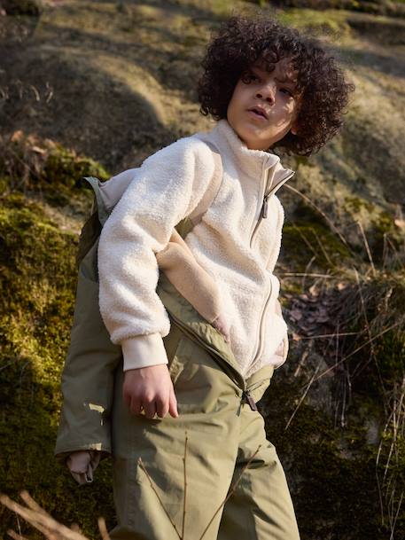 Veste en polaire Teddy avec fermeture éclair enfants MATCEDRIC MINI A TURE bleu foncé+cannelle+écru+lilas poudré+vert 9 - vertbaudet enfant 