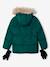 Doudoune garçon à capuche doublée polaire avec moufles ou gants ambre+vert sapin 14 - vertbaudet enfant 