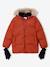 Doudoune garçon à capuche doublée polaire avec moufles ou gants ambre+vert sapin 9 - vertbaudet enfant 