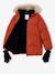 Doudoune garçon à capuche doublée polaire avec moufles ou gants ambre+vert sapin 10 - vertbaudet enfant 