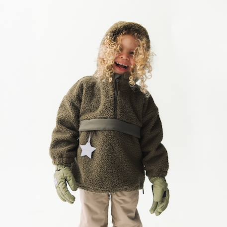 Anorak en polaire Teddy MATARMAN enfants MINI A TURE olive 3 - vertbaudet enfant 